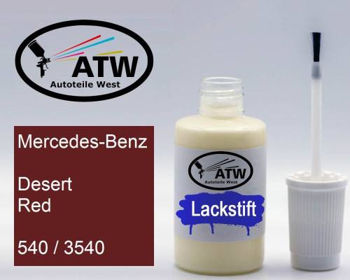 Mercedes-Benz, Desert Red, 540 / 3540: 20ml Lackstift, von ATW Autoteile West.